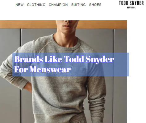 Brands Like Todd Snyder