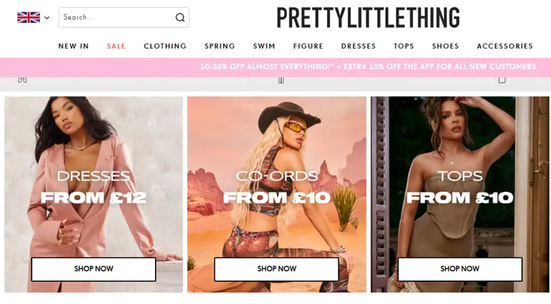 Pretty Little Thing store